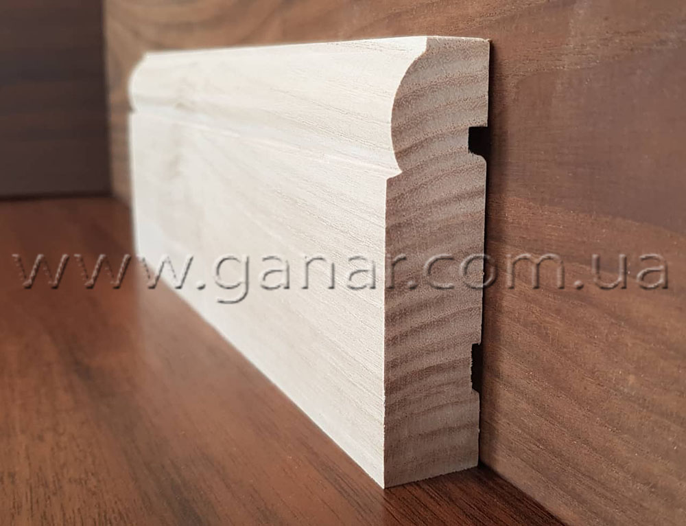 Плінтус на підлогу ясень 20мм/80мм